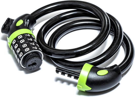 Sport Direct 12mm x 85cm Bike/Bicycle Changeable Combination Waterproof Lock With Bracket