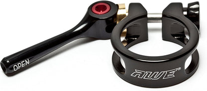 Awe CNC 6061 Alloy Seat Clamp & CNC 7075 Alloy Quick Release Lever 31.8mm Black