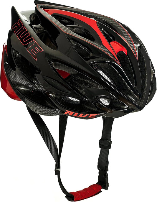 AweSpeed In Mould Adult Bike Helmet Large 58-61cm Black/Red/Carbon