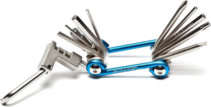 Awe 11 Piece CR-V Special Hardened Steel Micro Multi Function Pocket Tool Blue