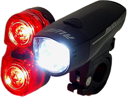 Awe Bright 140 Lumens Bike Light Set, Front LED & 2 0.5W Rear LED's