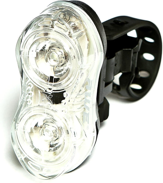 Awe Flash 40 Lumens 2 x 0.5W White LEDs Front Bike Light Inc; 2 x AAA Batts