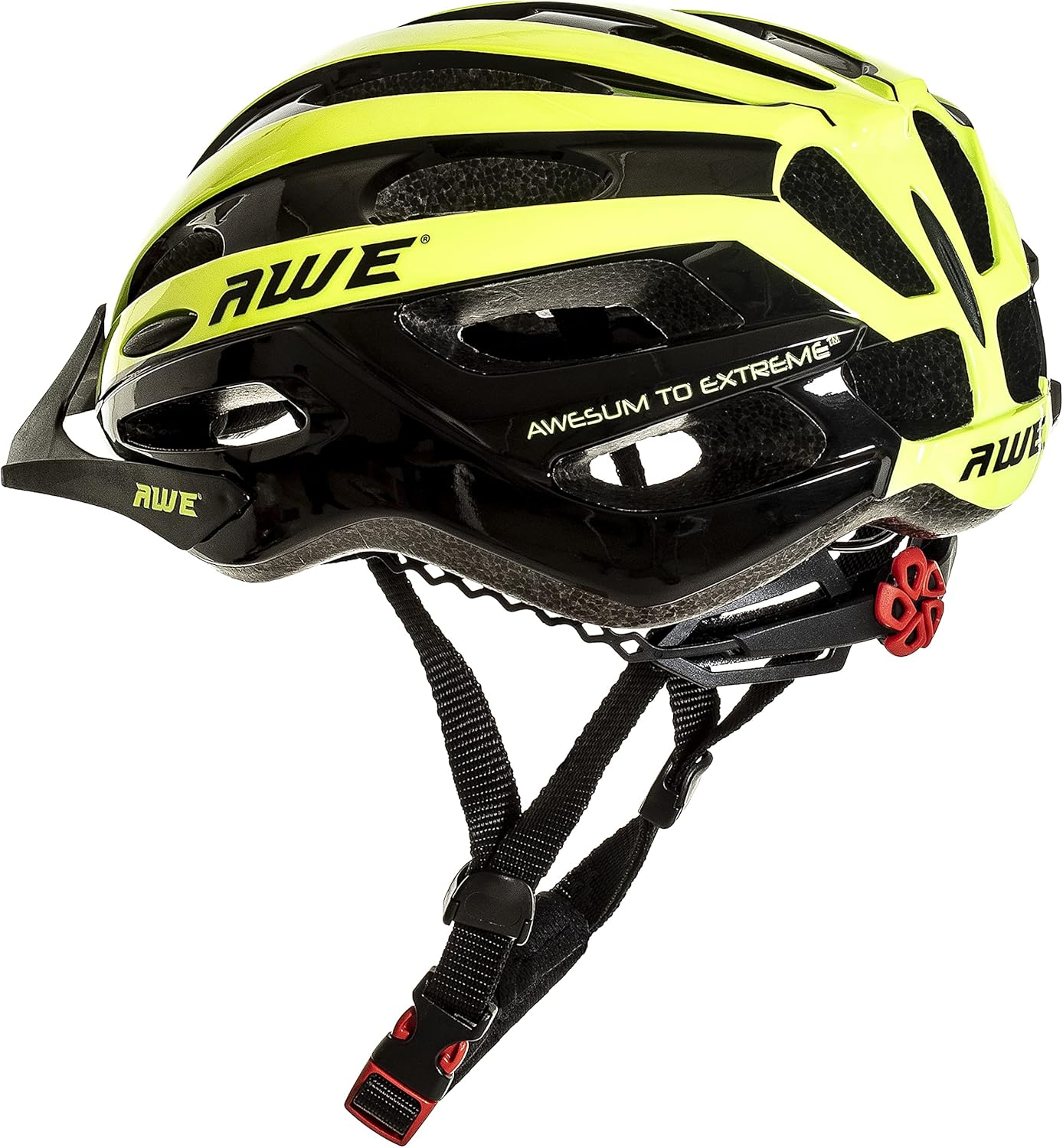 AweAir In Mould Adult Bike Helmet Medium 55-58cm Black/Neon