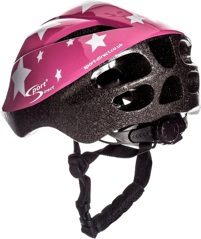 Sport Direct "Pink Star" Pink Kids Bike Helmet Extra Small 48-52cm