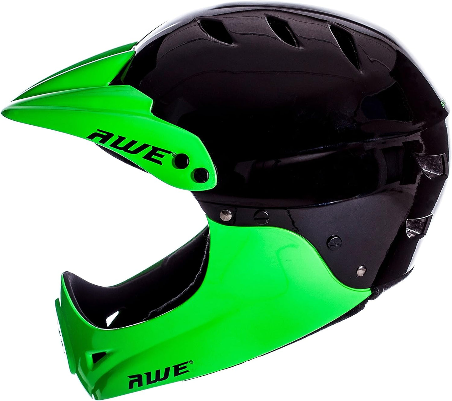 AweBlaze 16+/Adult Full Face BMX Bike Helmet Medium 55-58cm Black/Green