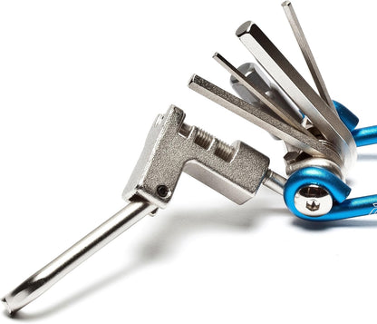 Awe 11 Piece CR-V Special Hardened Steel Micro Multi Function Pocket Tool Blue