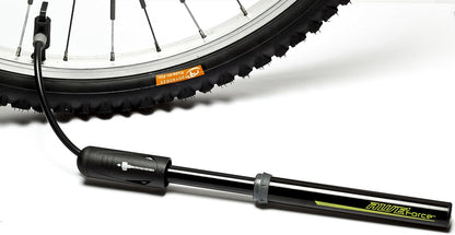 Awe 80 PSI CNC 6063 Alloy Mini Bike Pump Extractable Hose Dual Valve