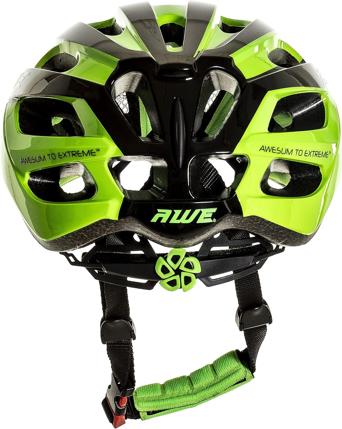 AweAir In Mould Adult Bike Helmet Medium 55-58cm Black/Green