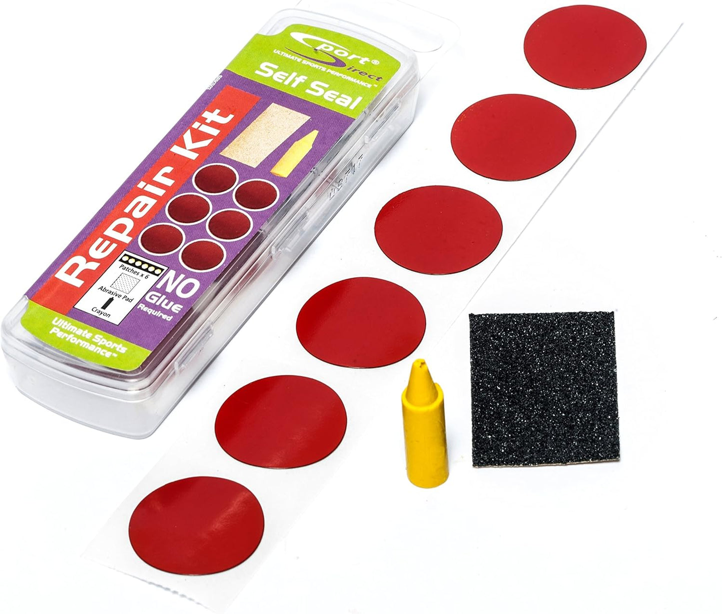 Sport Direct Bike/E-Bike Self Seal Puncture Repair Kits with 6 Patches, 1 Abrasive pads & 1 Crayon