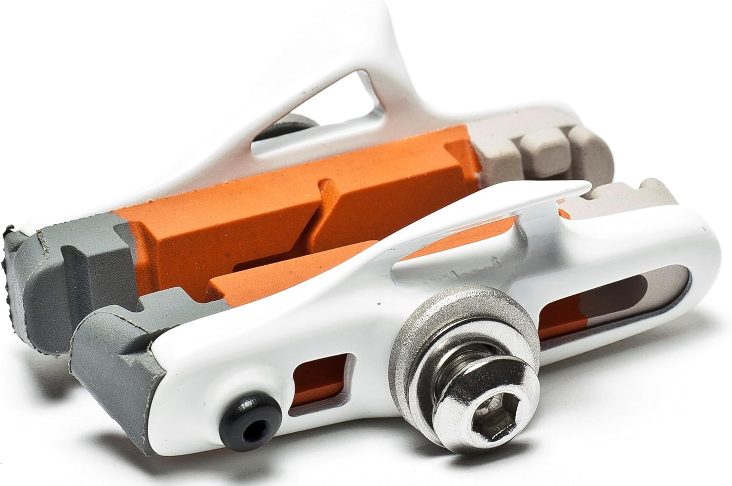 Awe White Cassette Road 55mm Brake Blocks Grey/Orange/White