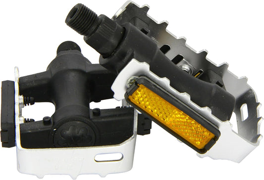 Sport Direct Adult Alloy 9/16" Reflector Bike Pedals British Standards