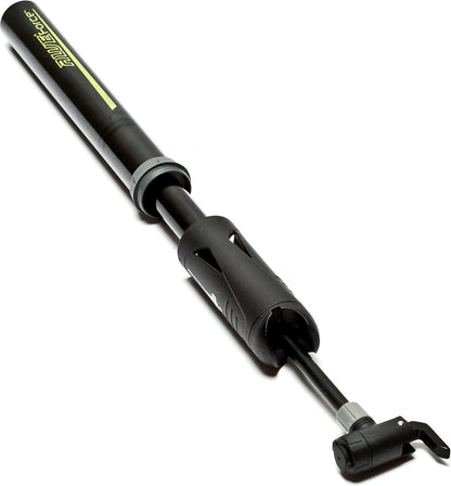 Awe 80 PSI CNC 6063 Alloy Mini Bike Pump Extractable Hose Dual Valve