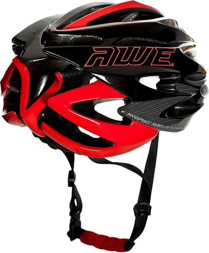 AweSpeed In Mould Adult Bike Helmet Large 55-58cm Black/Red/Carbon