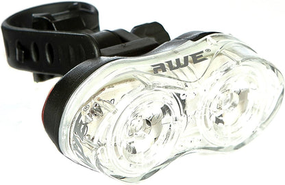 Awe Flash 40 Lumens 2 x 0.5W White LEDs Front Bike Light Inc; 2 x AAA Batts