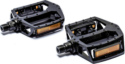 Sport Direct Alloy Flat-Platform 9/16" Black BMX/MTB Bike Pedals British Standards