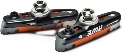 Awe Black Cassette Road 55mm Brake Blocks Grey/Orange/White