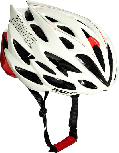 AweSpeed In Mould Adult Bike Helmet Medium 55-58cm White/Red