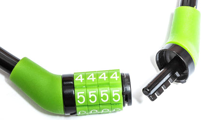 Sport Direct 8mm x 76cm Steel Cable Bike/Bicycle Combination Lock (Non-Changeable Unique Code)