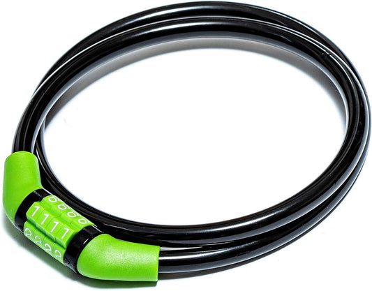 Sport Direct 8mm x 76cm Steel Cable Bike/Bicycle Combination Lock (Non-Changeable Unique Code)