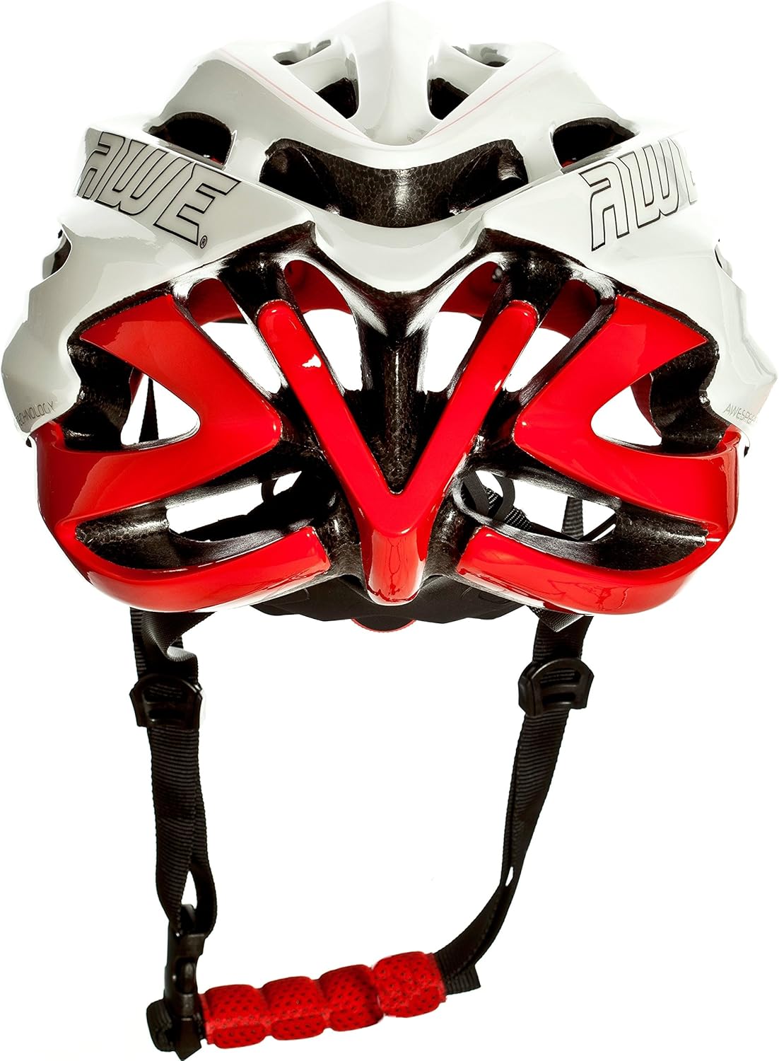 AweSpeed In Mould Adult Bike Helmet Large 58-61cm White/Red