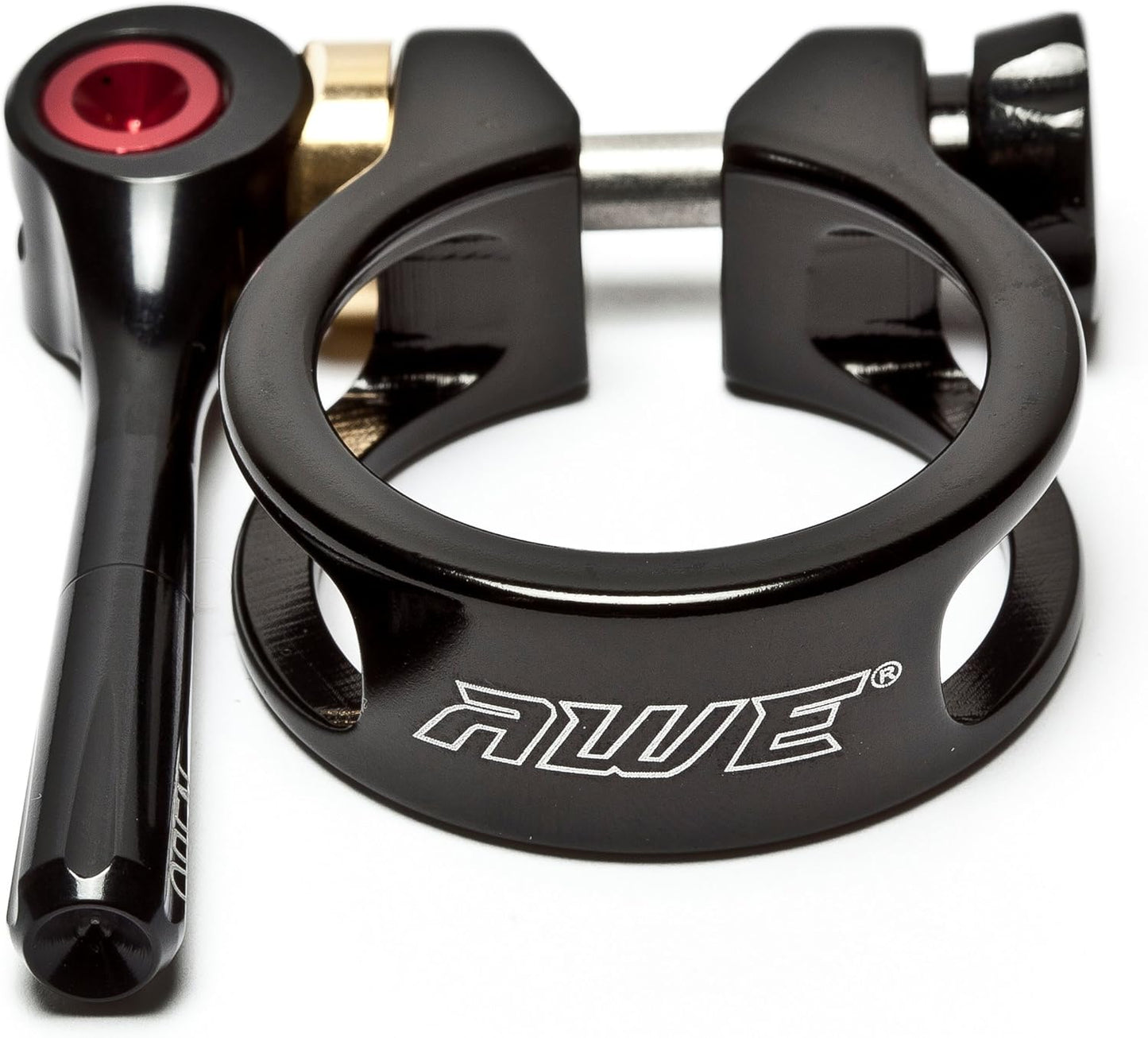 Awe CNC 6061 Alloy Seat Clamp & CNC 7075 Alloy Quick Release Lever 31.8mm Black