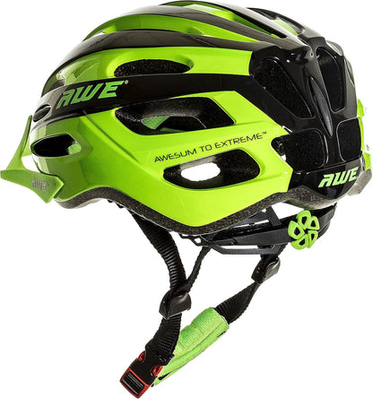 AweAir In Mould Adult Bike Helmet Medium 55-58cm Black/Green