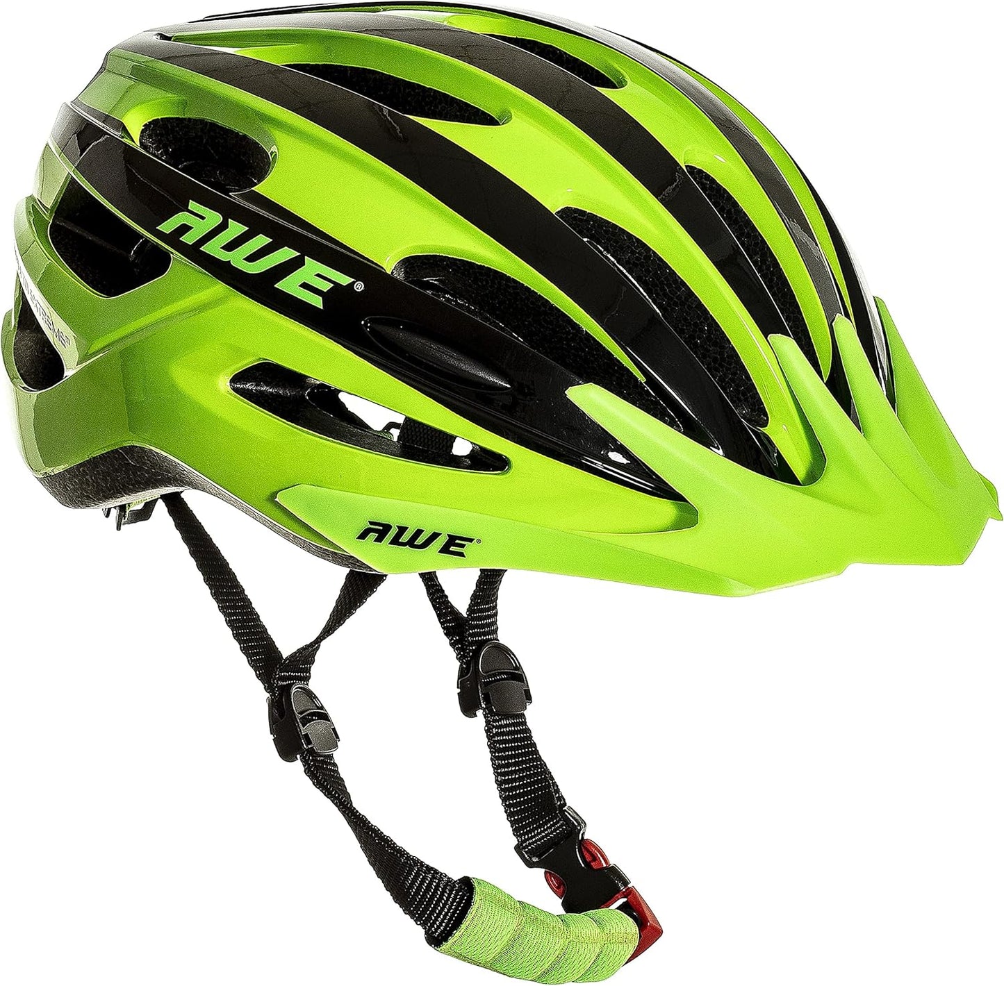 AweAir In Mould Adult Bike Helmet Medium 55-58cm Black/Green