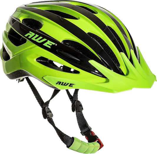 AweAir In Mould Adult Bike Helmet Medium 55-58cm Black/Green