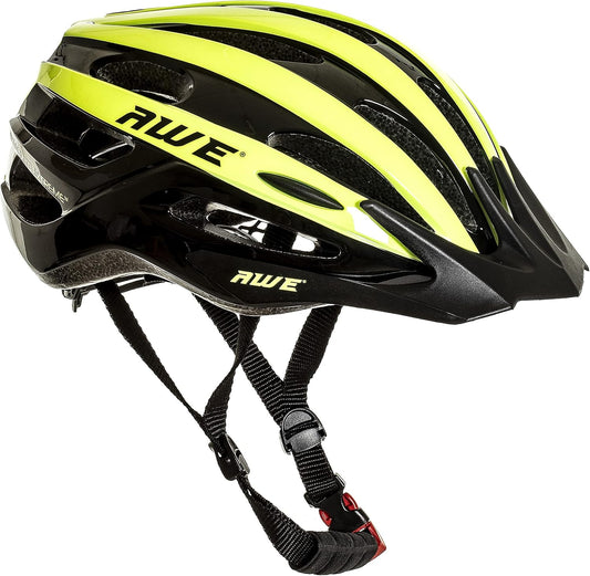 AweAir In Mould Adult Bike Helmet Medium 55-58cm Black/Neon