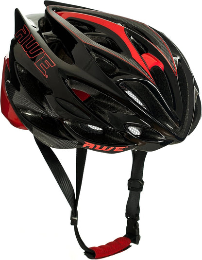 AweSpeed In Mould Adult Bike Helmet Large 55-58cm Black/Red/Carbon