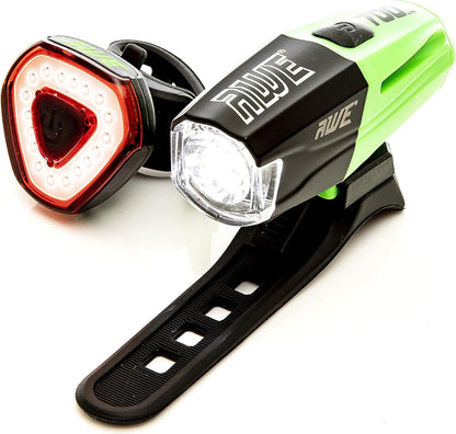 Awe Fire 730 Lumens USB Rechargeable Bike Front/Rear Light Set