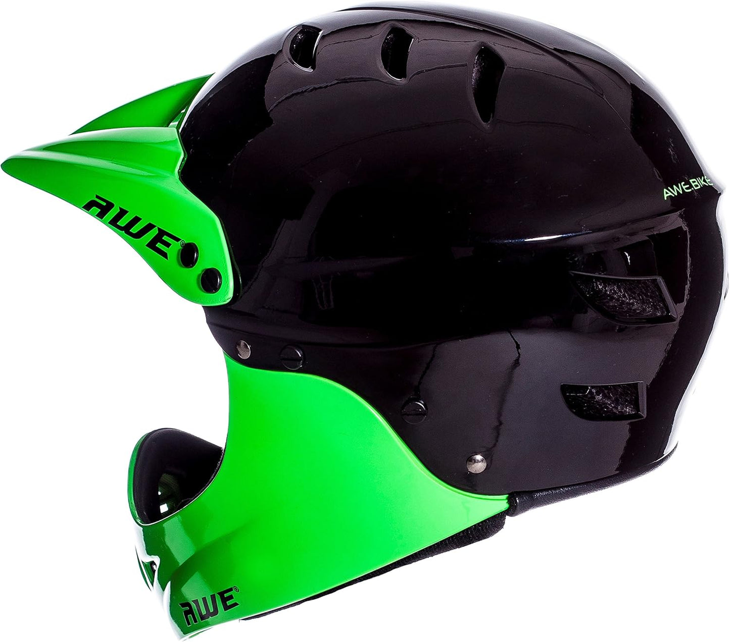 AweBlaze 16+/Adult Full Face BMX Bike Helmet Medium 55-58cm Black/Green