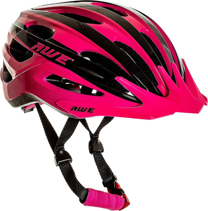 AweAir In Mould Adult Bike Helmet Medium 55-58cm Black/Pink