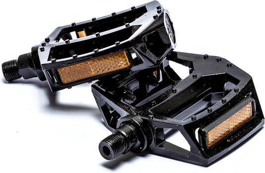 Sport Direct Alloy Flat-Platform 9/16" Black BMX/MTB Bike Pedals British Standards