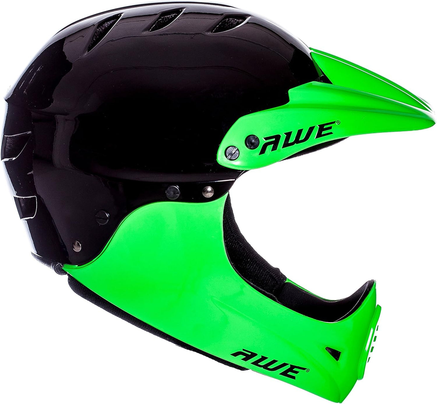 AweBlaze 16+/Adult Full Face BMX Bike Helmet Medium 55-58cm Black/Green