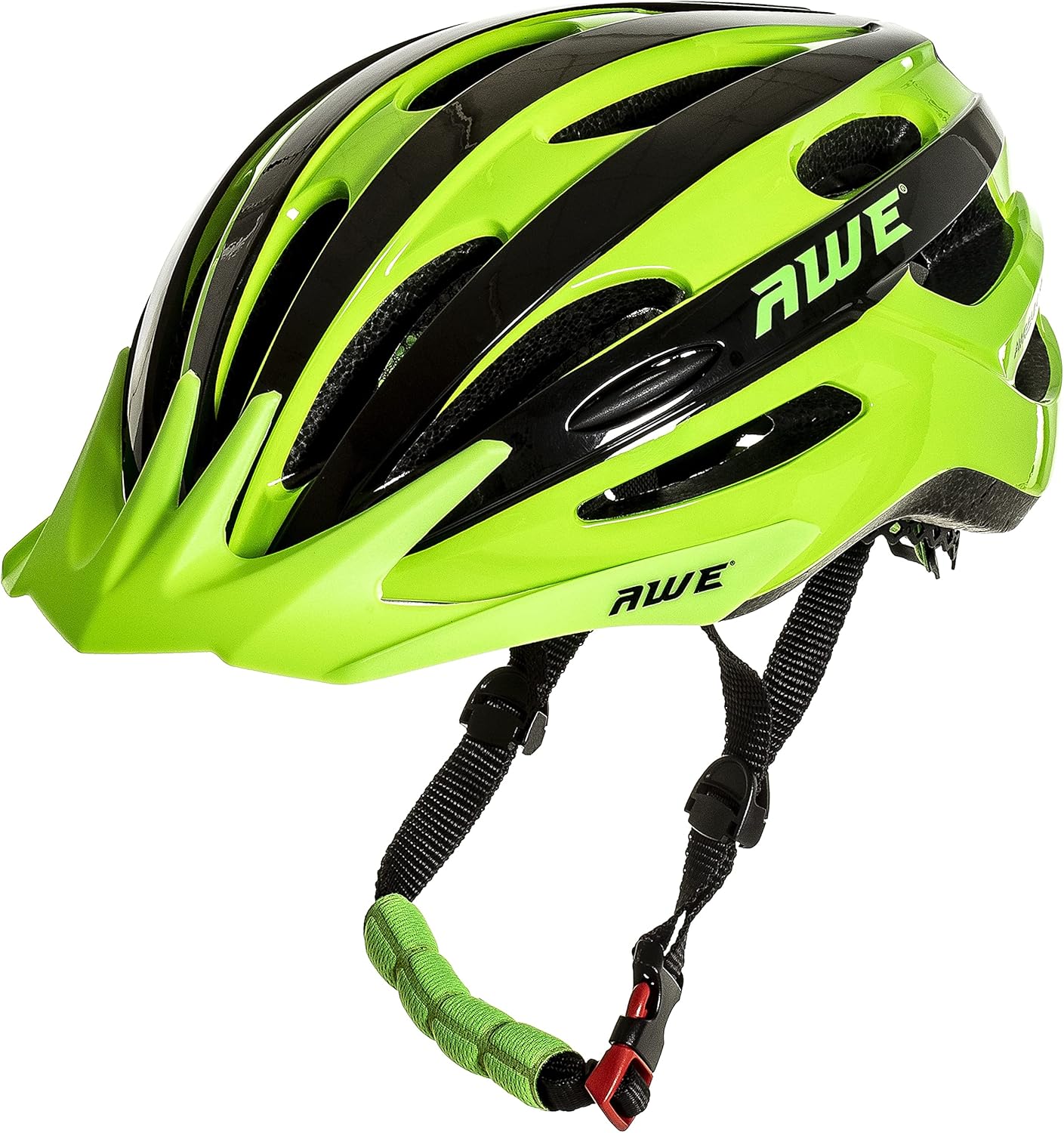 AweAir In Mould Adult Bike Helmet Medium 55-58cm Black/Green