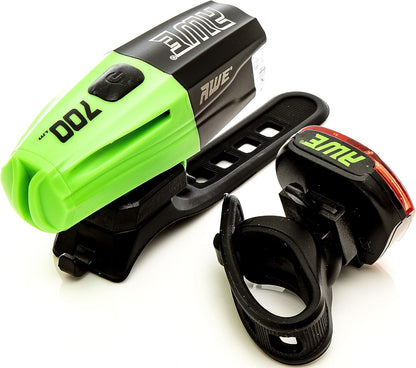 Awe Fire 730 Lumens USB Rechargeable Bike Front/Rear Light Set