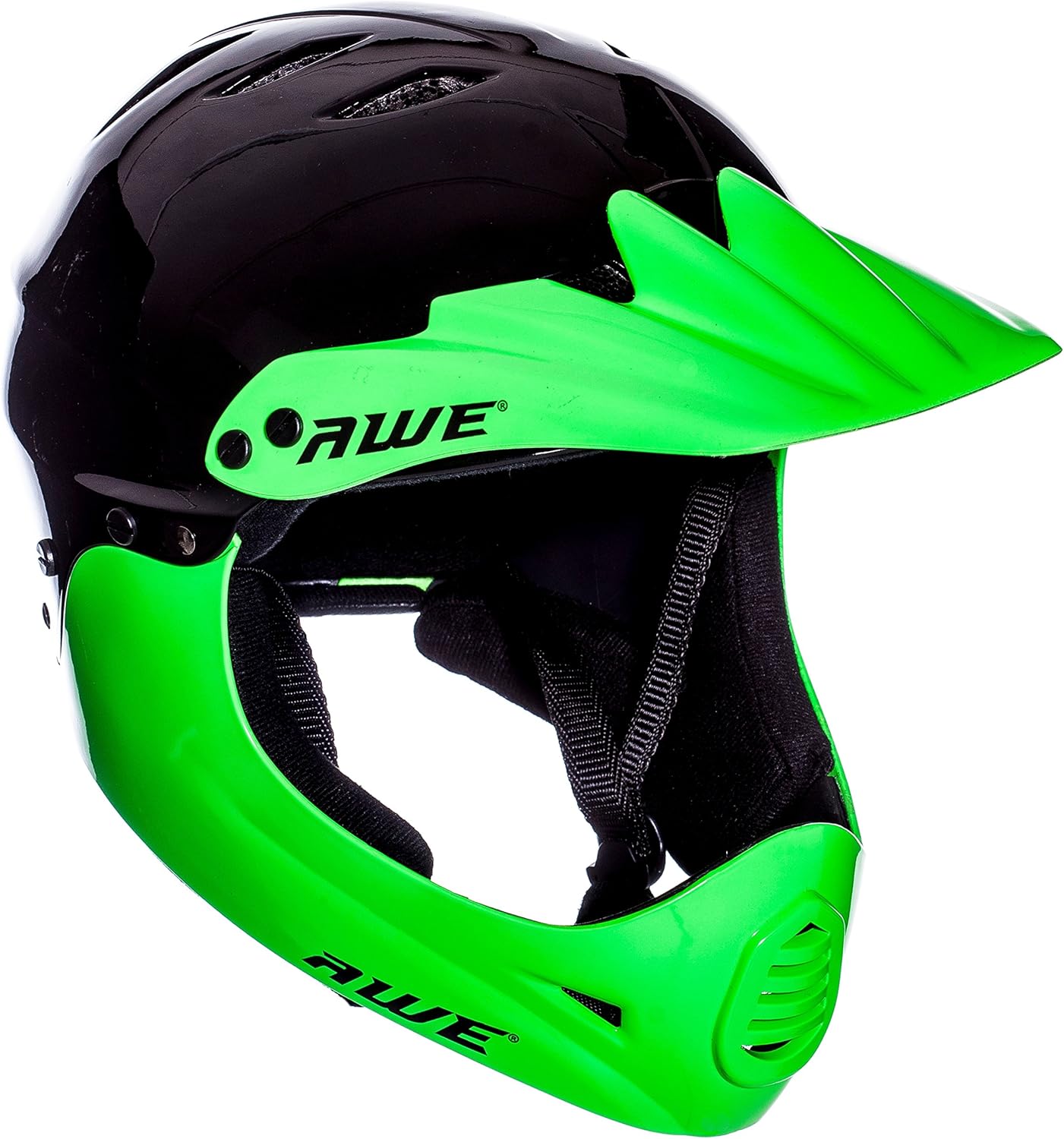 AweBlaze 16+/Adult Full Face BMX Bike Helmet Medium 55-58cm Black/Green