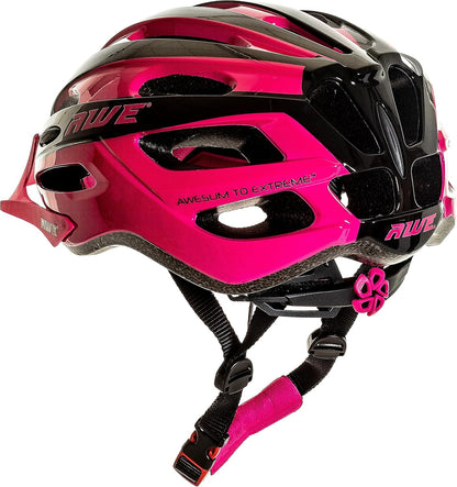 AweAir In Mould Adult Bike Helmet Medium 55-58cm Black/Pink