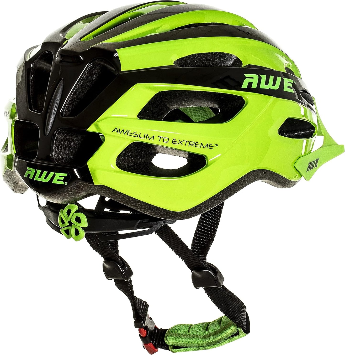 AweAir In Mould Adult Bike Helmet Medium 55-58cm Black/Green
