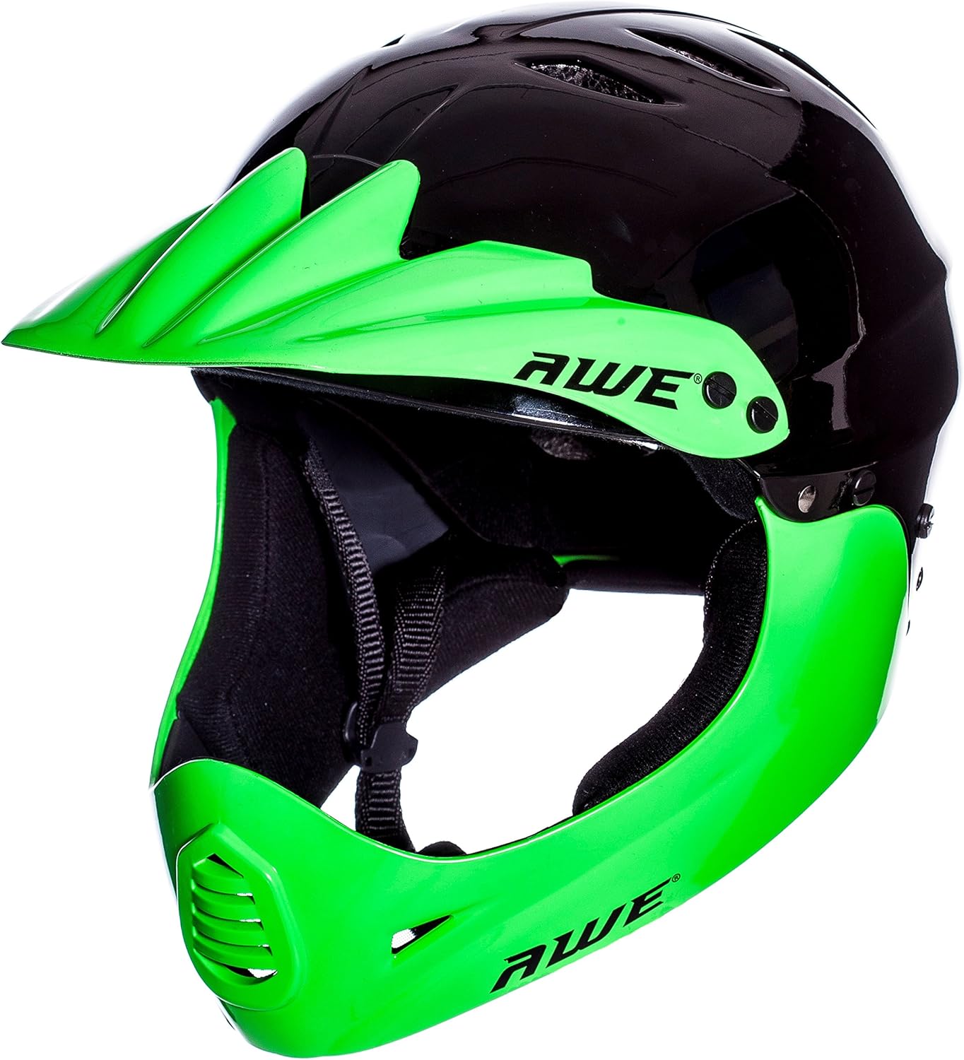 AweBlaze 16+/Adult Full Face BMX Bike Helmet Medium 55-58cm Black/Green