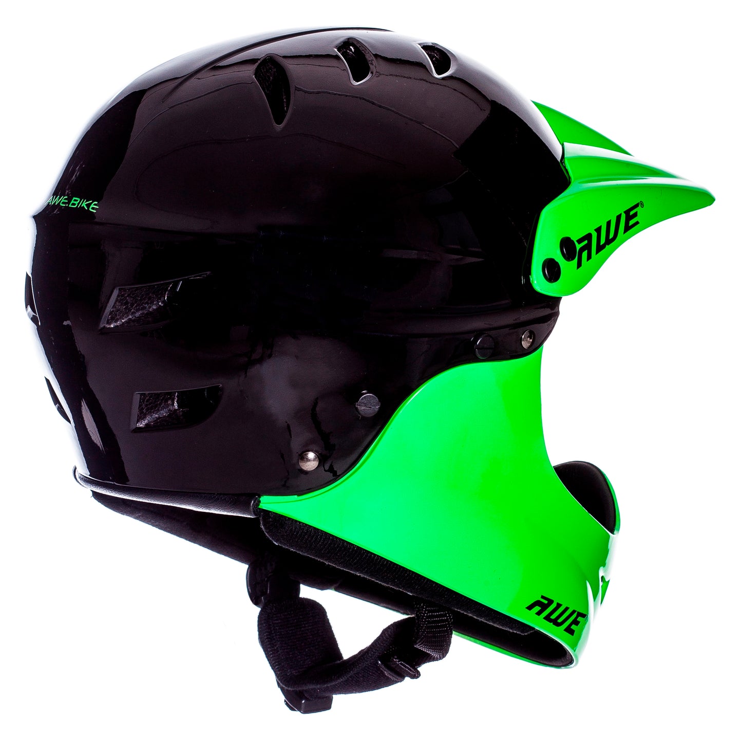 AweBlaze 16+/Adult Full Face BMX Bike Helmet Medium 55-58cm Black/Green