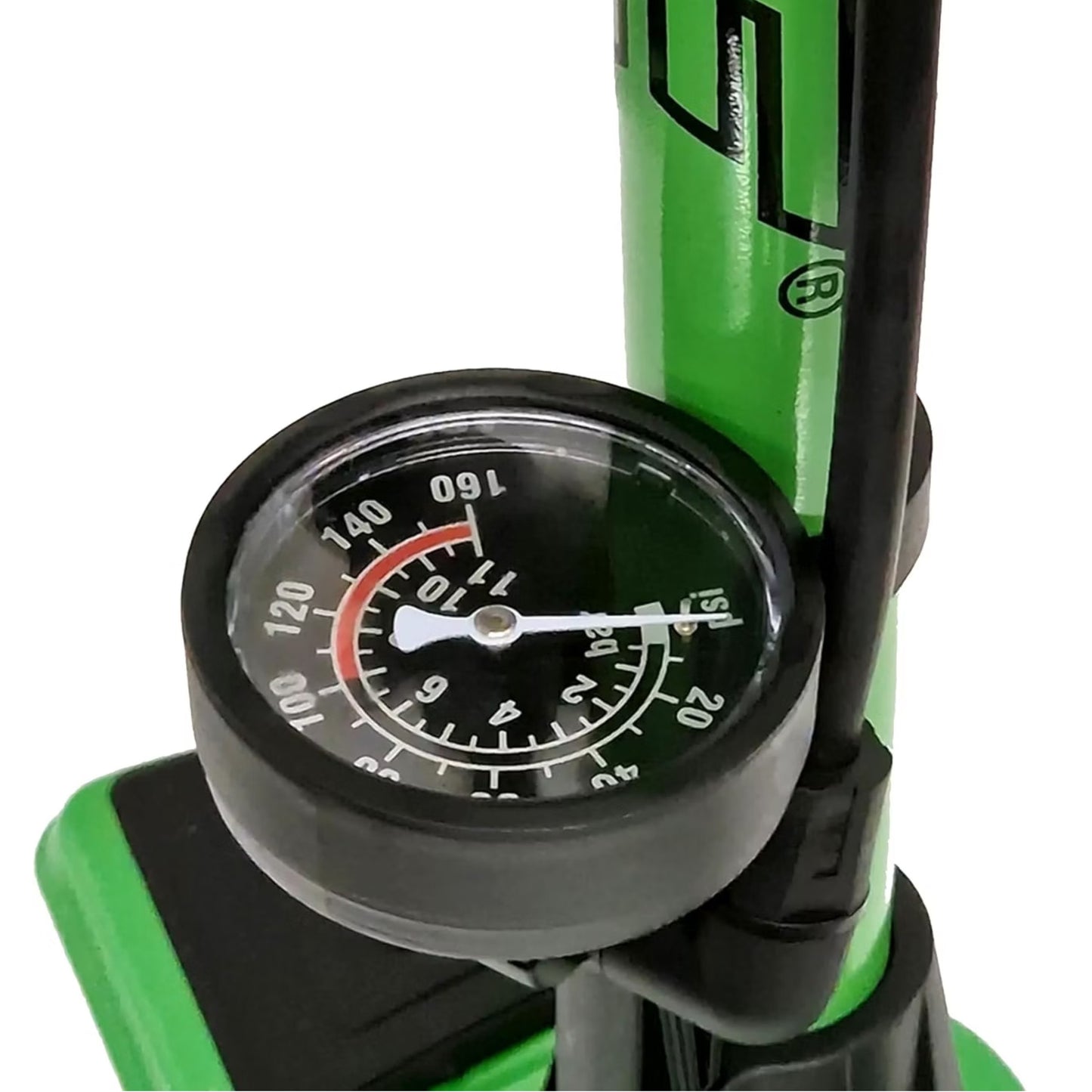 Awe 160 PSI Heavy Duty Steel Track Floor Pump With Gauge Dual Valve