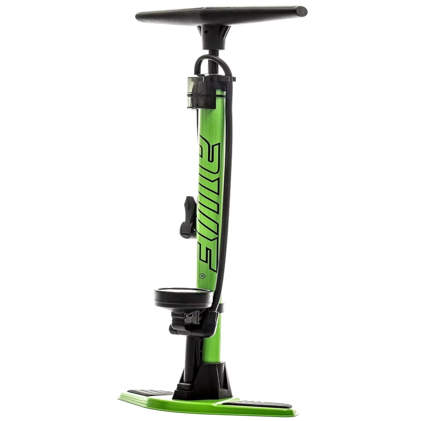 Awe 160 PSI Heavy Duty Steel Track Floor Pump With Gauge Dual Valve