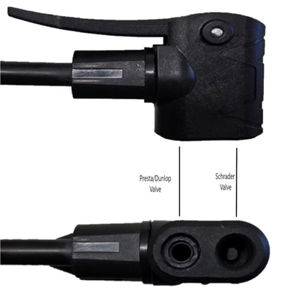 Sport Direct 160 PSI Steel Track Floor Bike Pump and Gauge with Dual Valve