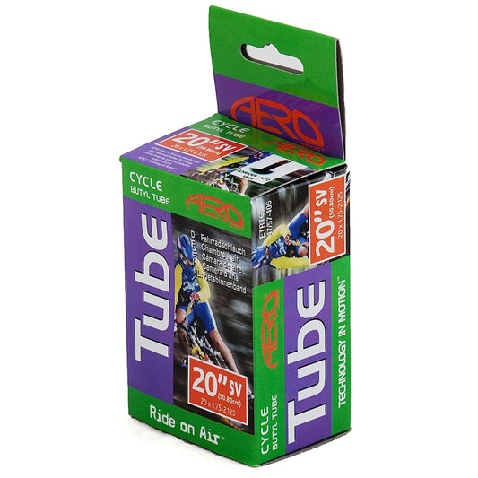 Aero Sport Butyl Rubber 20" x 1.75-2.125 Inner Tube 500%* Extra Ride Time Schrader Valve