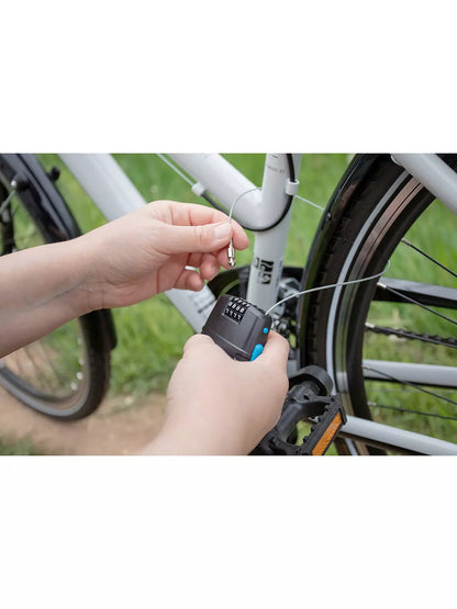 90 Decibel Built-in Alarm Retractable 730mm x 1.6mm Bike/Bicycle Alarm Lock