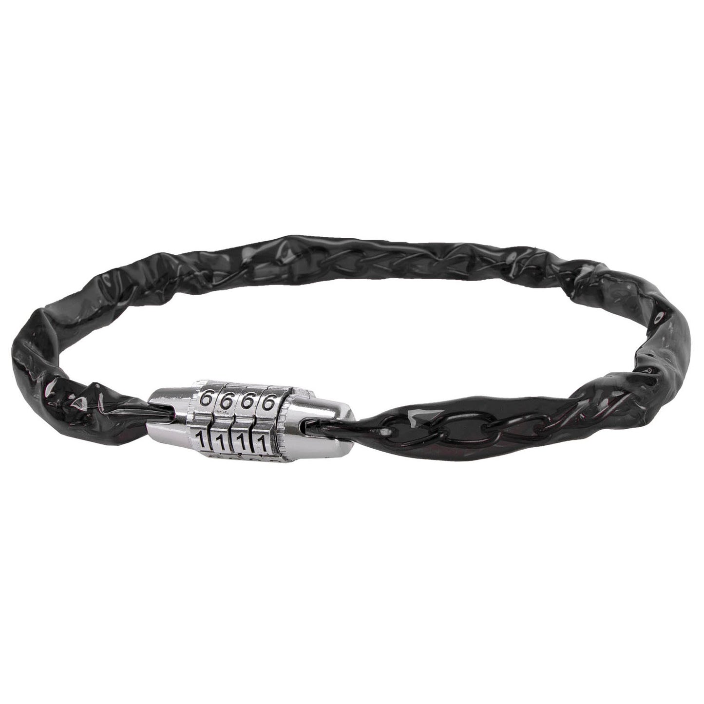 Steel Combination Chain Bike Lock Black