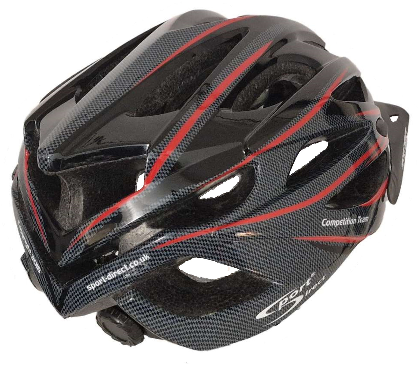 Sport Direct "Team Comp" 24 Vent Adult Bike Helmet Large 58-61cm Black/Red