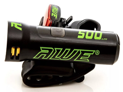 Awe Blast 530 Lumens USB Rechargeable Bike Front/Rear Light Set